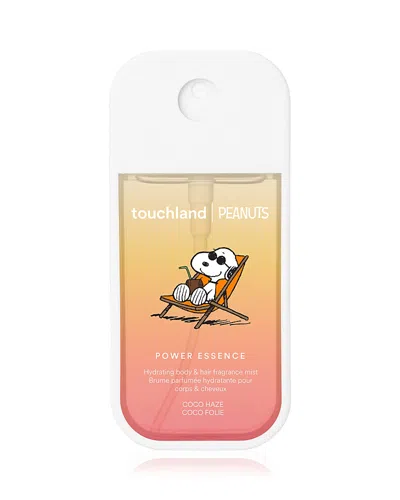Touchland Peanuts Power Essence Hydrating Body & Hair Fragrance Mist - Coco Haze 2 Oz. In Transparent