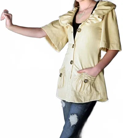 Tough Luv Afternoon Tea Jacket In Light Canary Yellow In Gold