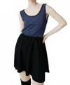 Tough Luv Babydoll Tank Dress In Black Acid Wash In Multi