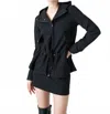 Tough Luv Brighton Zip Up Jacket In Black Acid Wash In Black