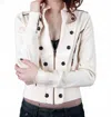 Tough Luv Knit Military Jacket In Off White In White