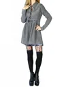 Tough Luv Sgt. Pepper Thermal Boho Jacket In Charcoal Gray In Gold