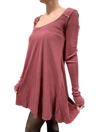 Tough Luv Vintage Acid Mineral Wash Fit & Flare Dress In Pink Vintage Acid Mineral Wash In Multi