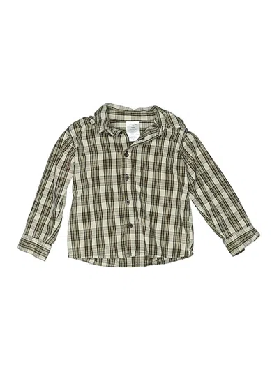 Pre-owned Toughskins Kids' Long Sleeve Button Down Shirt In Brown