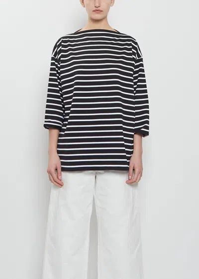 Toujours Basque 3/4 Sleeve Cotton T-shirt In Multi