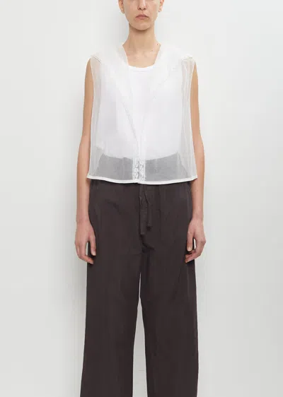 Toujours Cotton Lace Gilet In Ivory