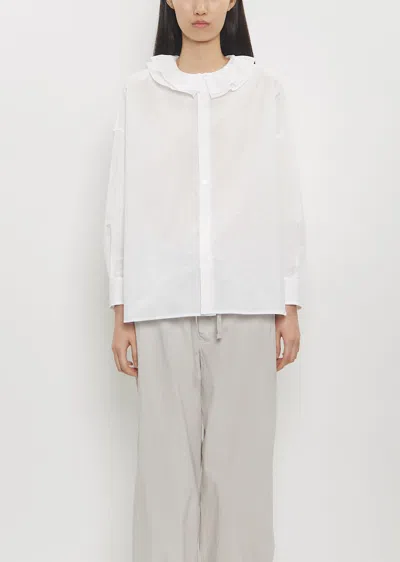Toujours Cotton Ruffle Collar Baggy Shirt