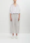 Toujours Cotton String Belt Trousers In Cloud Gray