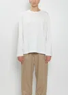 Toujours Crewneck Cotton Pullover In White