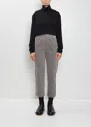 Toujours Easy Cotton Tapered Trousers In Gray