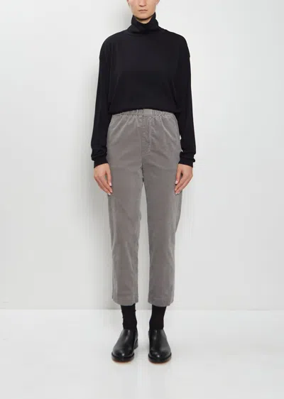 Toujours Easy Cotton Tapered Trousers In Gray