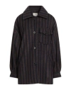 Toupy Woman Coat Brown Size S Wool, Acrylic, Polyester In Gray