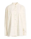 Toupy Woman Shirt Cream Size L Cotton, Polyester In White
