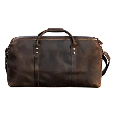 Touri Genuine Leather Luggage Travel Bag - Vintage Brown