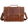 Touri Men's Brown Genuine Leather Messenger