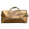 Touri Men's Genuine Leather Holdall Luggage Bag- Light Brown In Brown