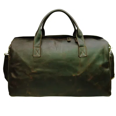 Touri Men's Genuine Leather Weekend Bag - Vintage Dark Browns