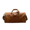 Touri Men's Leather Weekend Bag With Shoe Storage - Brown In Brown