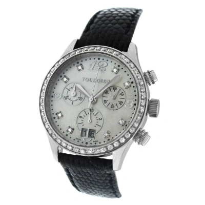 Tourneau Pacific Concepts Chronograph Quartz Diamond Ladies Watch 62209 In Black