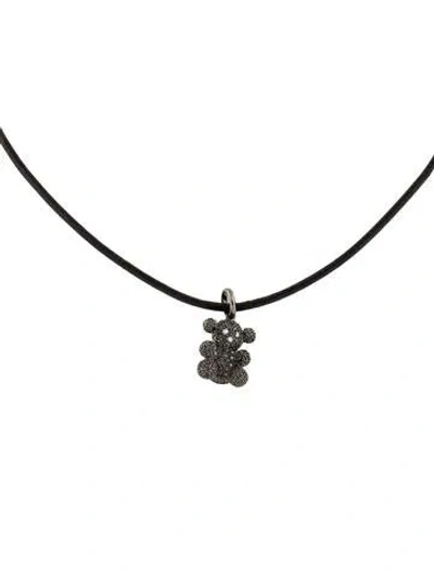 Pre-owned Tous 18k Diamond Bubble Bear Pendant Necklace, 15.5" In Multi