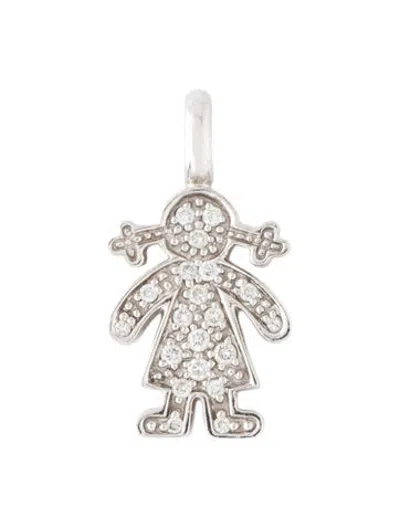 Pre-owned Tous 18k Diamond Sweet Dolls Girl Charm In Multicolor