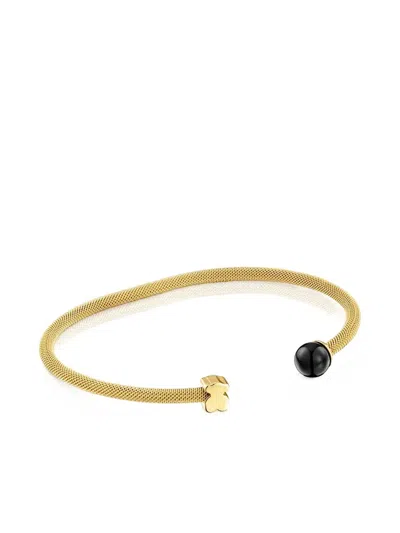 Tous 18k Gold Onyx Bracelet
