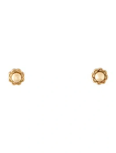 Pre-owned Tous 18k Mini Baby Bear Stud Earrings In Multicolor