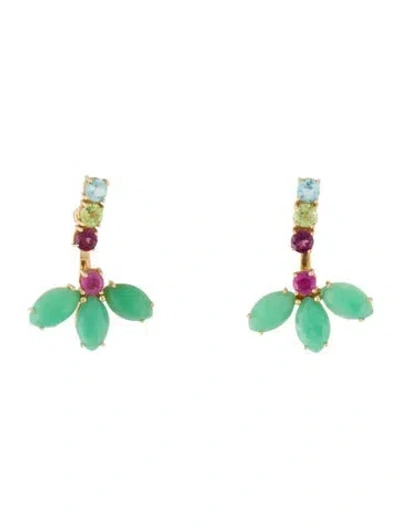 Pre-owned Tous 18k Multistone Convertible Drop Earrings