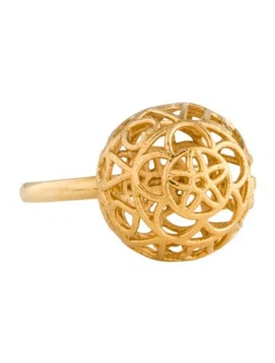 Pre-owned Tous 18k Openwork Cocktail Ring In Multi