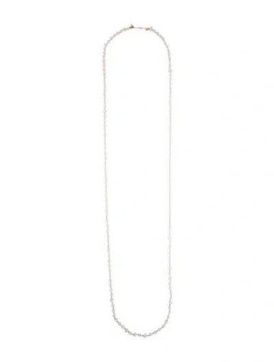 Pre-owned Tous 18k Pearl Beaded Necklace, 53" In Pink