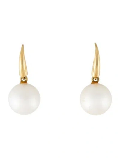 Pre-owned Tous 18k Pearl Drop Earrings In Multicolor