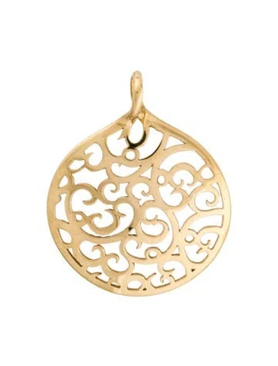 Pre-owned Tous 18k Round Pendant In Multi