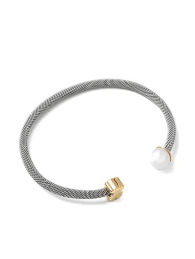 Tous 18k Yellow Gold Pearl Bracelet In Metallic