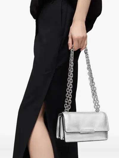Tous Audree Chain-strap Flap Shoulder Bag In Silver