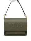 Tous Audree Embossed-logo Crossbody Bag In Green