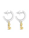 Tous Bear-charm Hoop Earrings In Metallic