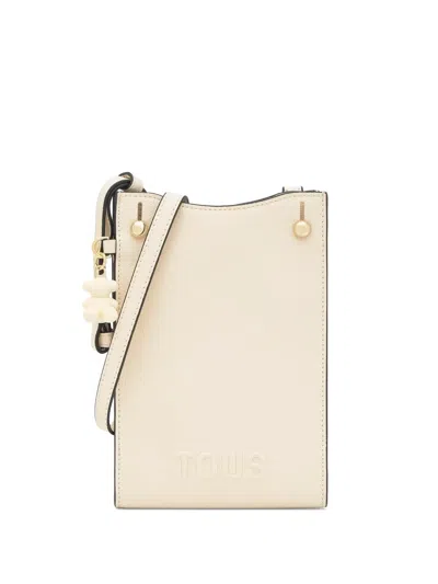 Tous Bear-charm Phone Case Crossbody Bag In Neutral
