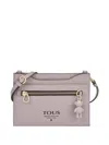 Tous Bear-charm Zip-top Wallet In Purple