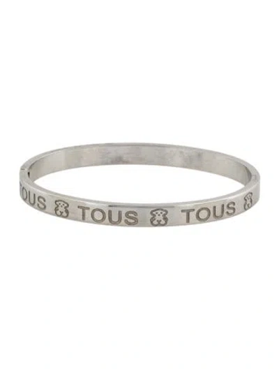 Pre-owned Tous Bear Engraved Cuff, 6.5" In Multi