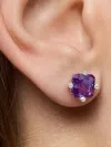 Tous Bear Lgg Amethyst Square-cut Earrings In Purple