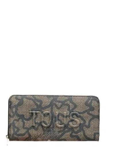 Tous Bear-logo Zip-around Wallet In Brown