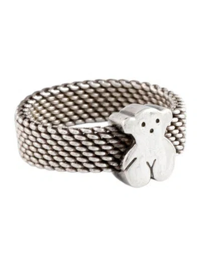 Pre-owned Tous Bear Mesh Ring In Multicolor