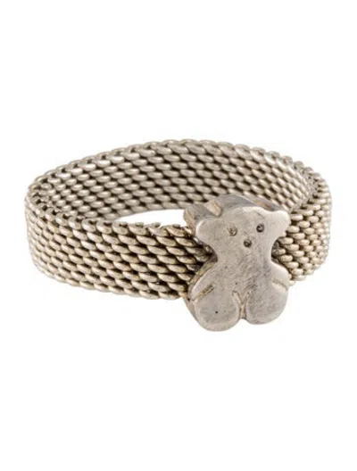 Pre-owned Tous Bear Mesh Ring In Multicolor