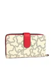 Tous Bear-print Zip-around Wallet In Neutral
