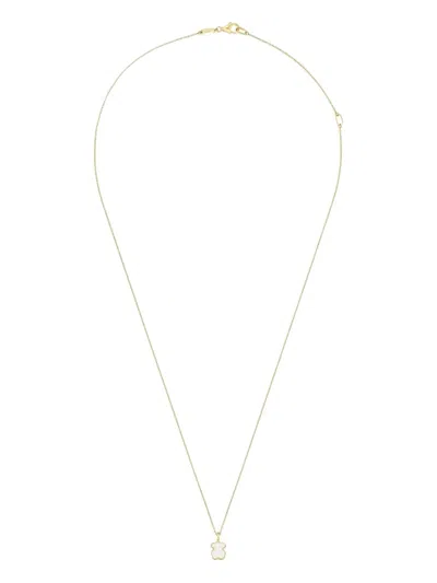 Tous Bear-shaped Mother-of-pearl Necklace In Gold