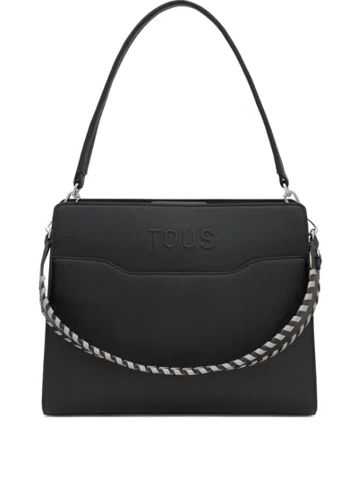 Tous Braided-handle Tote Bag In Black