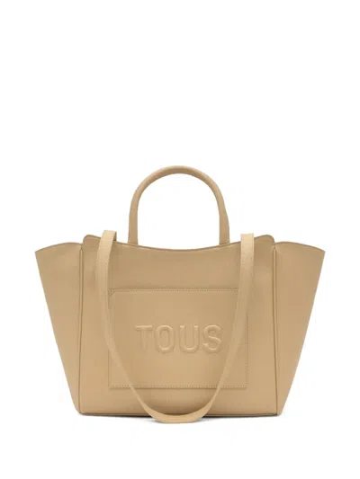 Tous Brenda Embossed-logo Tote Bag In Neutral