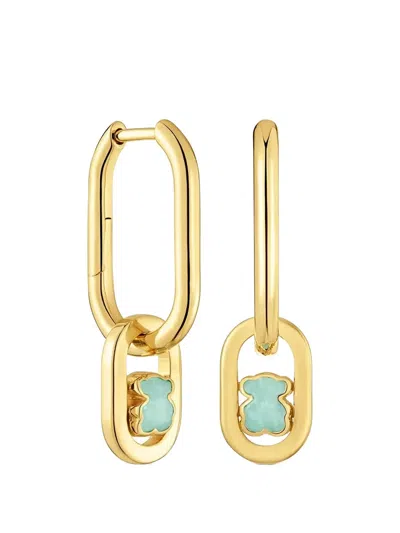 Tous Camille Pendant Drop Earrings In Gold