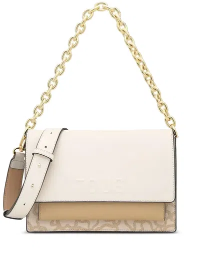 Tous Chain-strap Two-tone Cross Body Bag In White