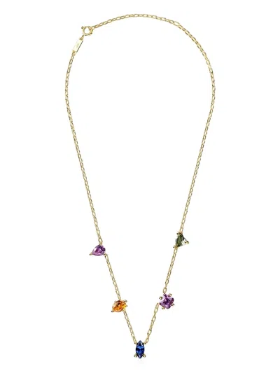 Tous Colour Lgg Gemstone Chain Necklace In Gold
